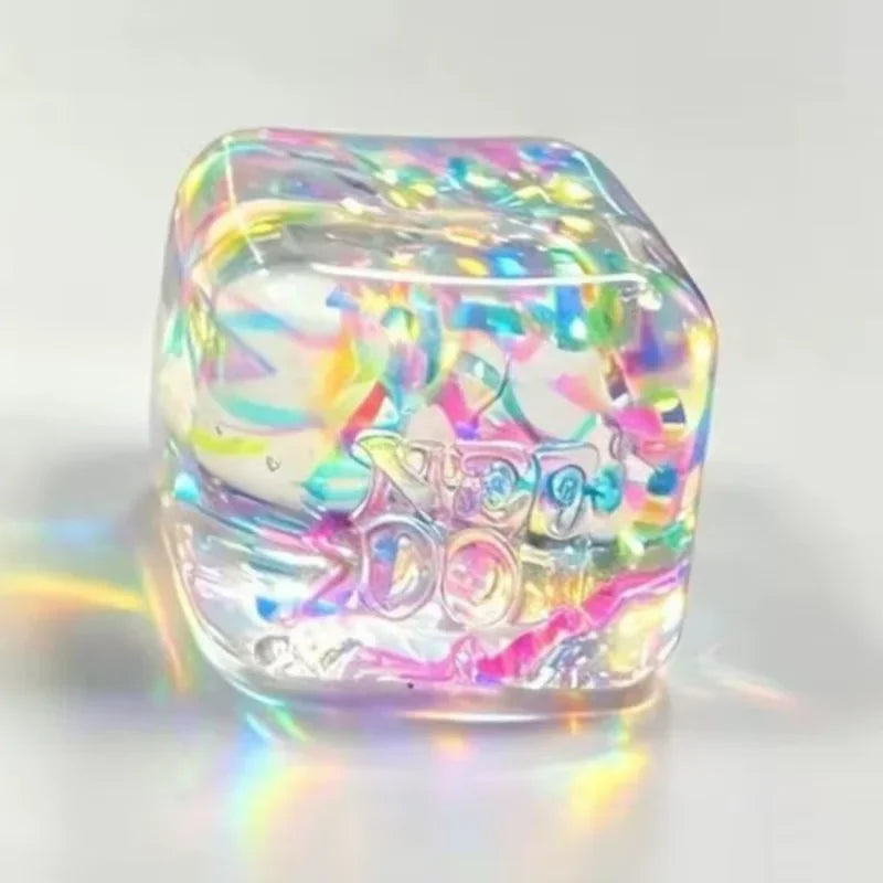 Nee Doh Sensory Squeeze Toys – Holographic Cube & Color Options
